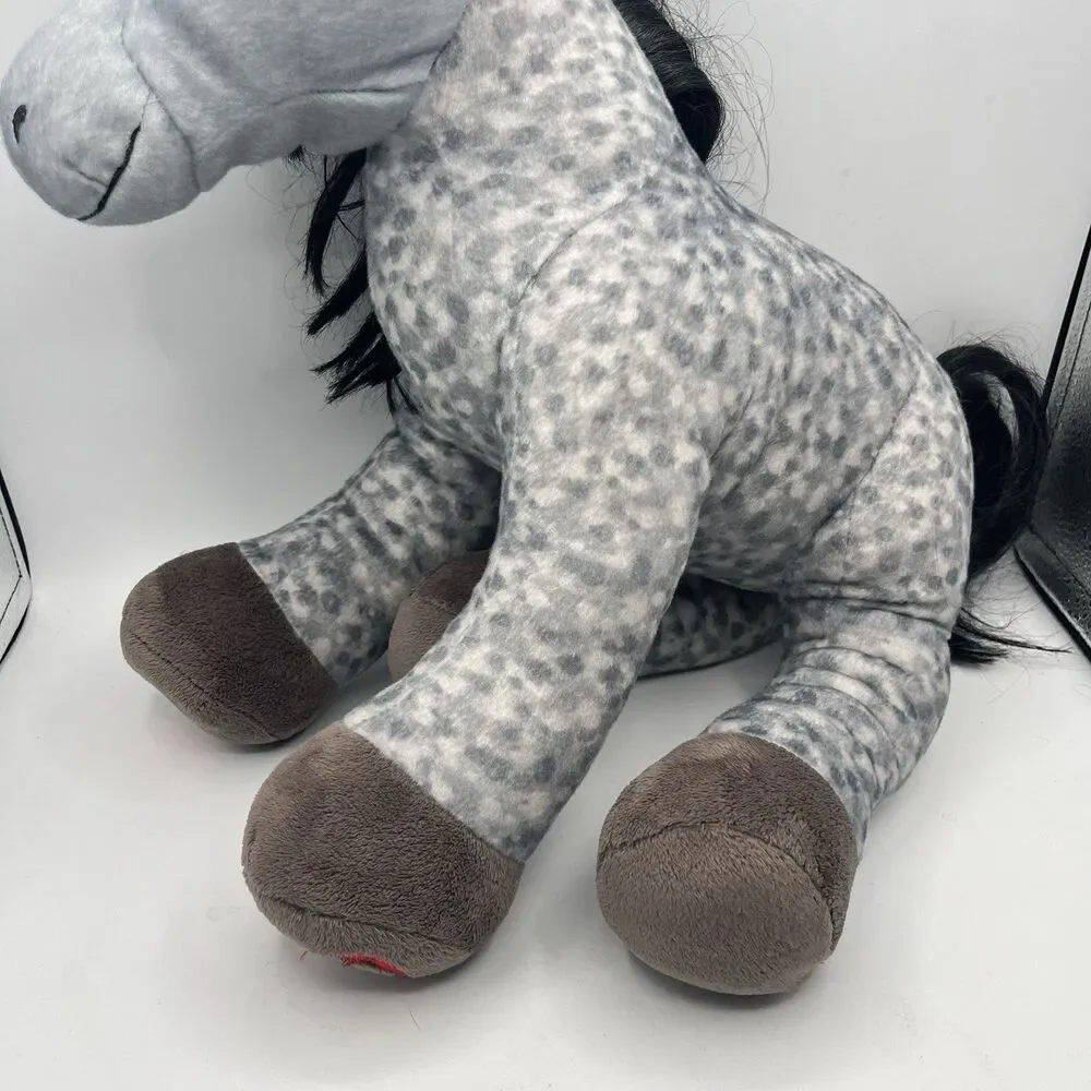 Build A Bear Horses & Hearts Riding Club Appaloosa Gray Horse BAB Plush Stuffed